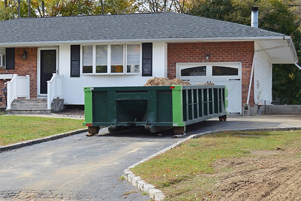 residential dumpsters can be placed in driveways or other designated areas on your property, as long as there is sufficient space